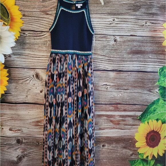"Xhilaration" Woman's Maxi dress Size: XS dk blue Multicolored Preowned - Picture 1 of 6